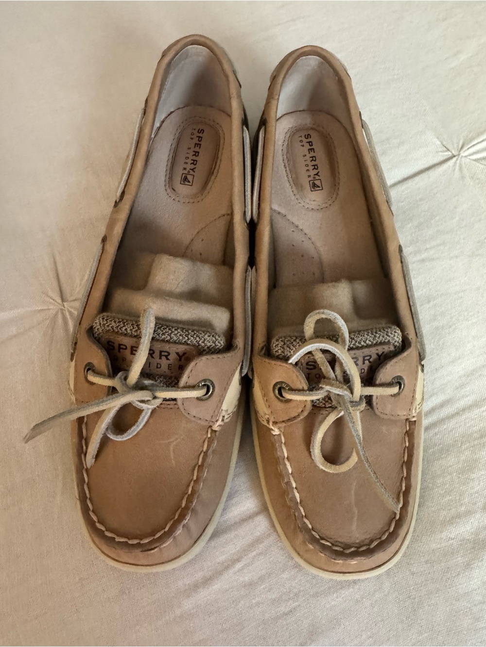 Sperry Light Brown/Tan Leather Angelfish Boat Shoes